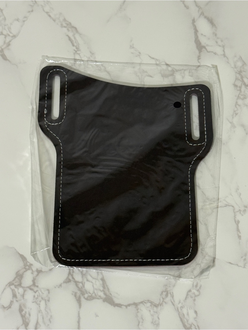 Man Cell Phone Belt Pack Bag Loop Waist Holster Pouch Case Faux Leather Brown
